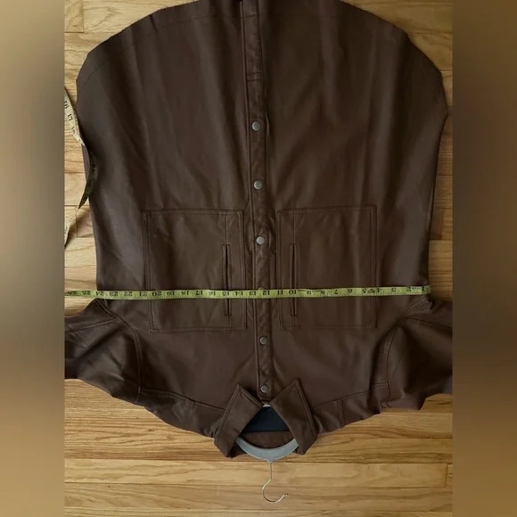 Free People Easy Rider Faux Leather Shacket NWOT M - Picture 9 of 11